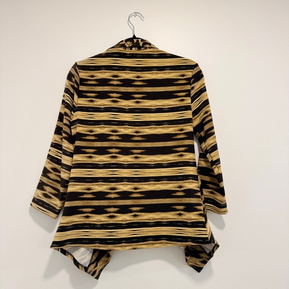 Alberto Makali‎ Leopard Print Open Front Knit Cardigan Jacket S Made in USA Glam - Picture 6 of 10
